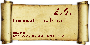Levendel Izidóra névjegykártya